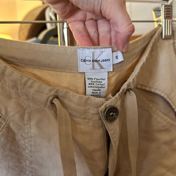 Vintage 90s Calvin Klein Linen Pants Size 6 - Picture 6 of 7